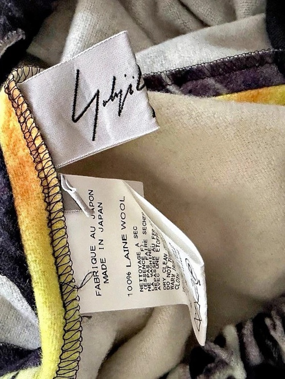 Yohji Yamamoto Floral Wool Skirt in Black & Pink - Picture 3 of 3